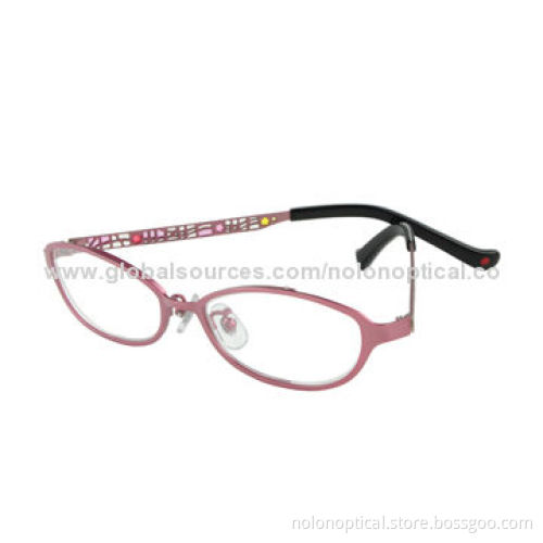Beautiful Metal Girls' Eyeglass Frame, Logos Can be Printed